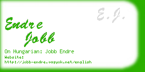 endre jobb business card